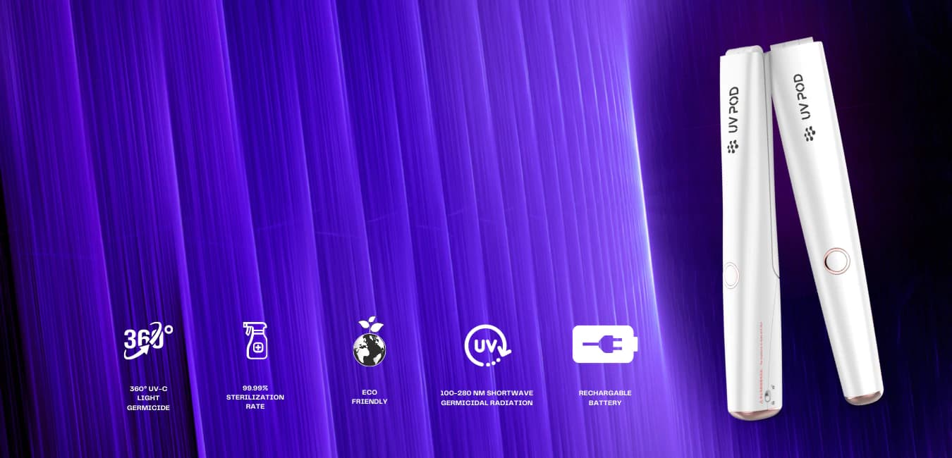 UVPod X5 UV-C Foldable Sterilizer Wand — 360° Germicidal Light